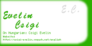 evelin csigi business card